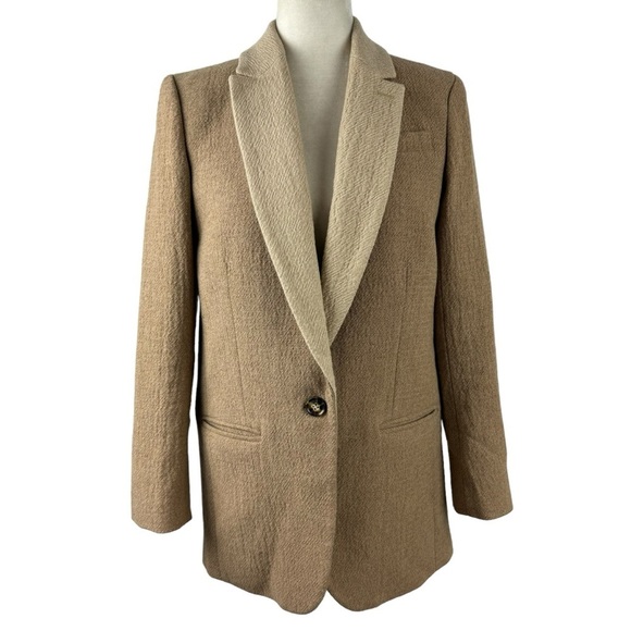 J. Crew Alfie blazer with contrast collar in Italian cotton-wool Size 4 Career - Picture 2 of 16